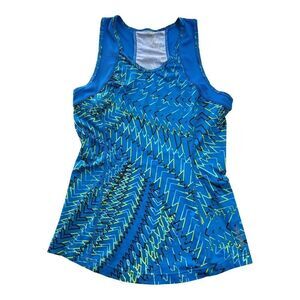 Reebok Women’s Racerback Playdry Fitness Tank Size Medium Electric Blue